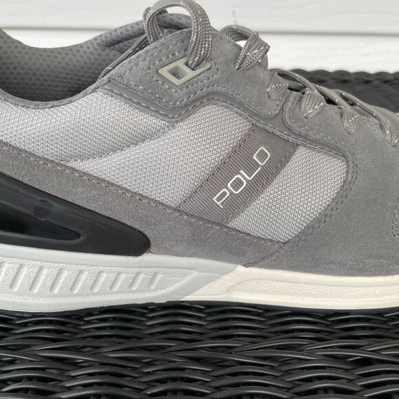 Men\'s Ralph Lauren Train 100 Suede-Mesh Sneakers Size 12 Medium